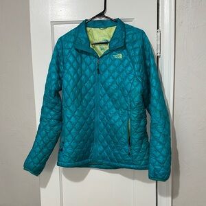The North Face Turquoise Quilted Jacket